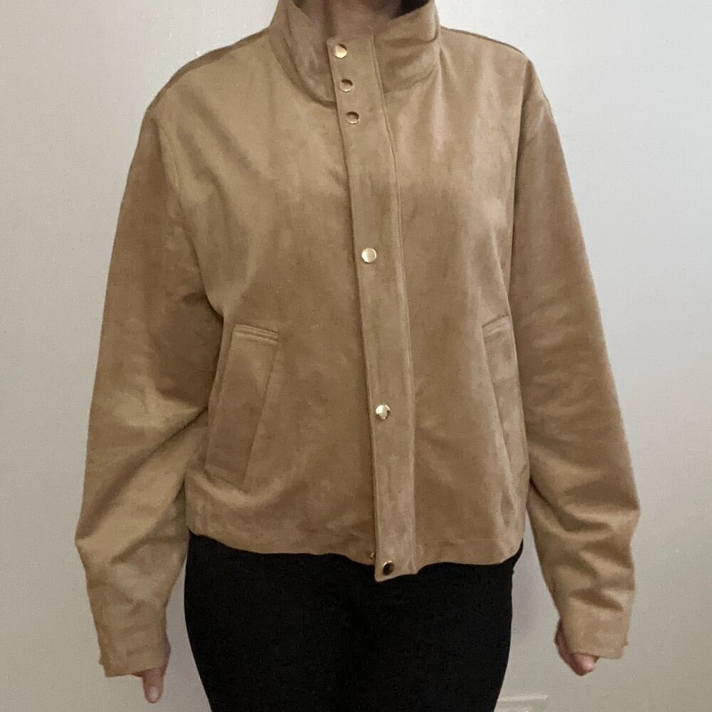 Zara faux suede jacket bomber - New without tag - size XL - Picture 6 of 13